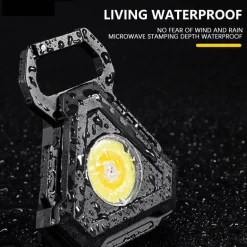 Mini-LED-Schlüsselanhänger-Taschenlampe, Flaschenöffner – kompaktes Multifunktionswerkzeug