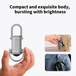 Mini-LED-Schlüsselanhänger-Taschenlampe – wiederaufladbares tragbares USB-Licht