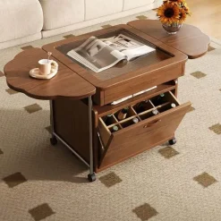 Minimalist Folding Coffee Table - Scandinavian Organizer