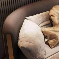 Minimalist Italian Leather Bed - Luxury Florentine Design