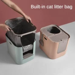 Minimalistische Anti-Geruchs-Katzentoilette – Geruchsreduzierende Toilettenlösung