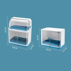 Minimalistische Küchen-Aufbewahrungsbox mit Deckel – einfacher Abtropf-Organizer