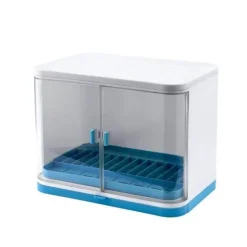 Minimalistische Küchen-Aufbewahrungsbox mit Deckel – einfacher Abtropf-Organizer