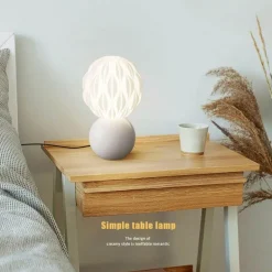 Minimalistische Keramik-Tischlampe – Moderne Beleuchtungsvorrichtung für Zuhause