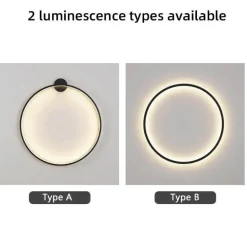 Minimalistische LED-Kreis-Wandleuchte – Moderne dekorative Beleuchtung