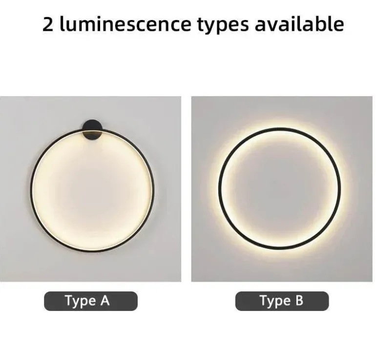 Minimalistische LED-Kreis-Wandleuchte – Moderne dekorative Beleuchtung