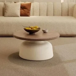 Minimalistischer Couchtisch aus Holz – Luxuriöses modernes Herzstück