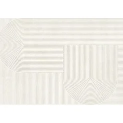 Minimalistischer Plüsch-Teppich – Weicher Teppich für modernes Dekor