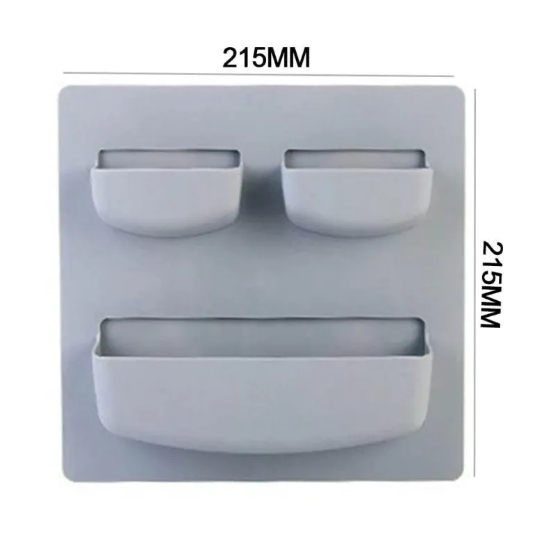 Minimalistischer Wand-Organizer – Aufbewahrungslösung ohne Bohren in sanften Pastelltönen