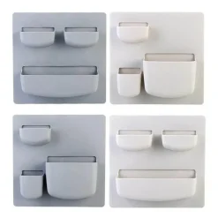 Minimalistischer Wand-Organizer – Aufbewahrungslösung ohne Bohren in sanften Pastelltönen