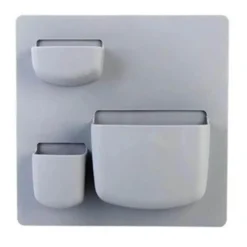 Minimalistischer Wand-Organizer – Aufbewahrungslösung ohne Bohren in sanften Pastelltönen