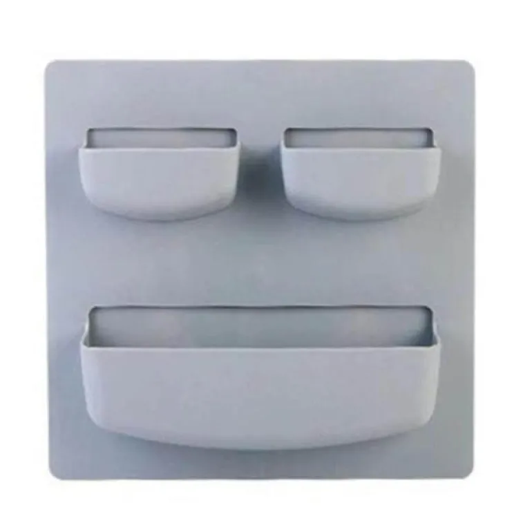 Minimalistischer Wand-Organizer – Aufbewahrungslösung ohne Bohren in sanften Pastelltönen