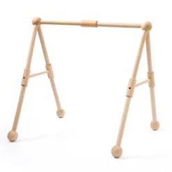 Minimalistisches Baby-Aktivitätsgymnastik-Set aus Holz – Natürlicher Spielplatz für Kleinkinder