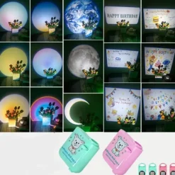 Mini-Mondprojektorlampe – Nachtlicht-Atmosphärendekor