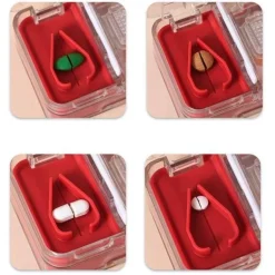 Mini-Pillenteiler – Tragbarer Medikamenten-Organizer mit Aufbewahrungsbox