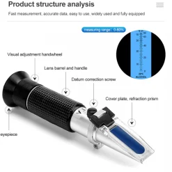 Mini-Refraktometer - Brix-Tester für Saft und Wein