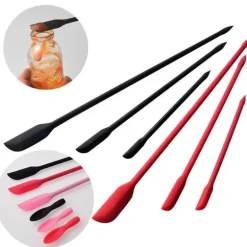 Mini-Silikonspatel-Set – Doppelseitiger Sahne- und Marmeladenschaber