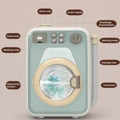 Mini-Spielzeug-Waschmaschinen-Spielset – drehbares Kinderspielzeug