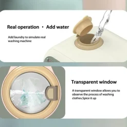 Mini-Spielzeug-Waschmaschinen-Spielset – drehbares Kinderspielzeug