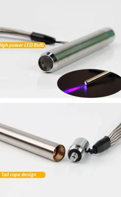 Mini-Taschenlampe aus Edelstahl – tragbares LED-Licht