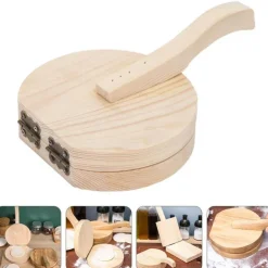 Mini-Teigpresse aus Holz – Werkzeug zum Backen von Gebäck und Keksen