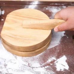 Mini-Teigpresse aus Holz – Werkzeug zum Backen von Gebäck und Keksen