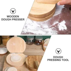 Mini-Teigpresse aus Holz – Werkzeug zum Backen von Gebäck und Keksen