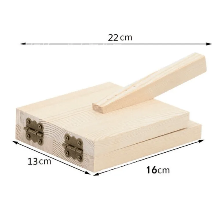 Mini-Teigpresse aus Holz – Werkzeug zum Backen von Gebäck und Keksen