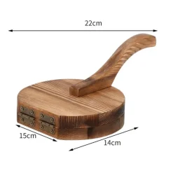 Mini-Teigpresse aus Holz – Werkzeug zum Backen von Gebäck und Keksen