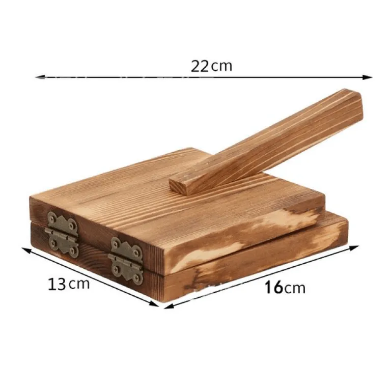 Mini-Teigpresse aus Holz – Werkzeug zum Backen von Gebäck und Keksen