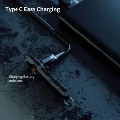 Mini-USB-aufladbare LED-Schlüsselanhänger-Taschenlampe - Kompaktes tragbares Licht