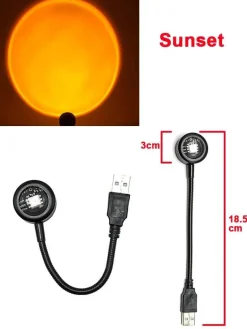 Mini-USB-Sonnenuntergangslampe – Entspannender Nachtlichtprojektor