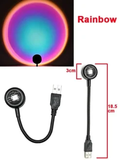 Mini-USB-Sonnenuntergangslampe – Entspannender Nachtlichtprojektor