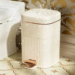 Mülleimer mit luxuriösem Deckel – Mülleimer mit großem Fassungsvermögen für Küche und Bad
