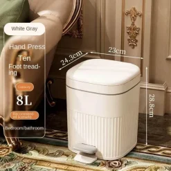 Mülleimer mit luxuriösem Deckel – Mülleimer mit großem Fassungsvermögen für Küche und Bad