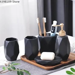 Modern Bath Accessory Set - Menella Collection