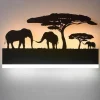 Modern Black LED Wall Lights - Creative Acrylic Design