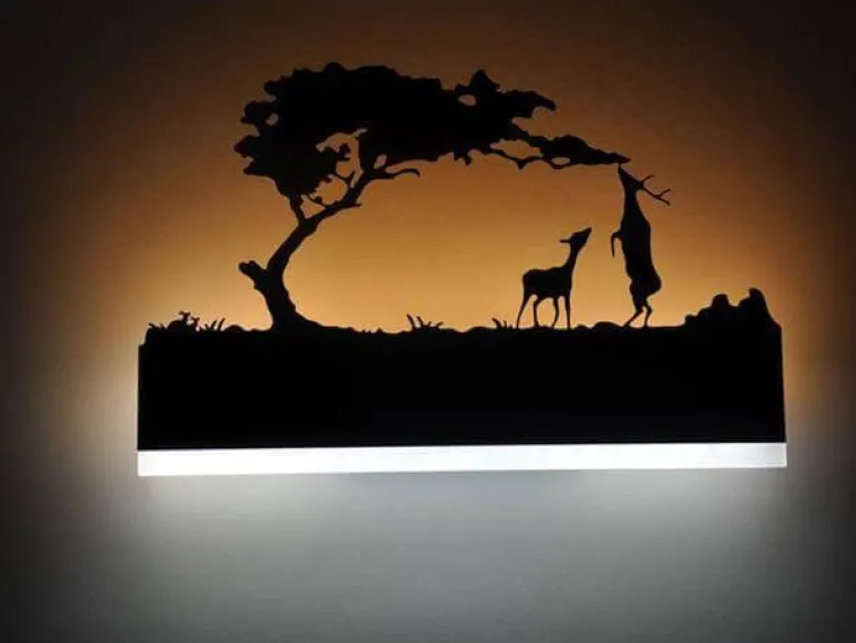 Modern Black LED Wall Lights - Creative Acrylic Design