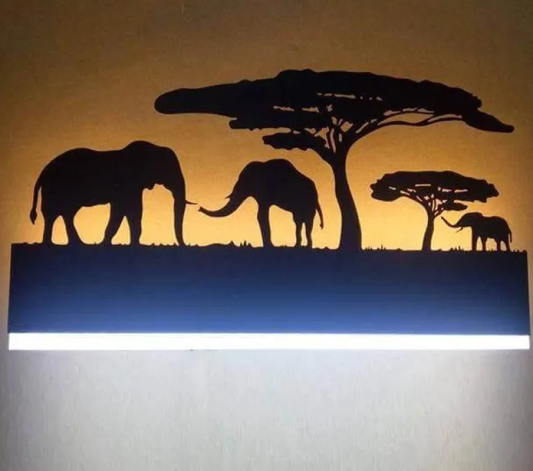 Modern Black LED Wall Lights - Creative Acrylic Design