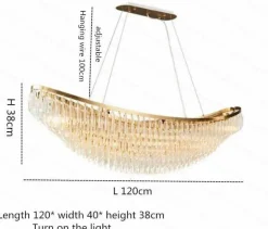 Modern Crystal Chandelier - Dreamy Boat Design Lamp