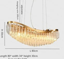 Modern Crystal Chandelier - Dreamy Boat Design Lamp