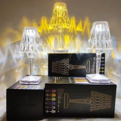 Modern Desk Lamp - Stylish Diamond Acrylic Light