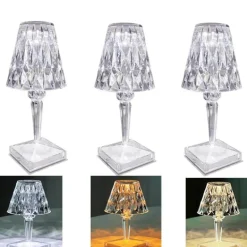 Modern Desk Lamp - Stylish Diamond Acrylic Light