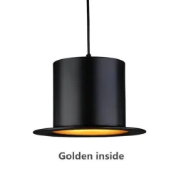 Modern Gentleman Hat Pendant Light - Unique Ceiling Fixture