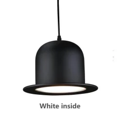 Modern Gentleman Hat Pendant Light - Unique Ceiling Fixture