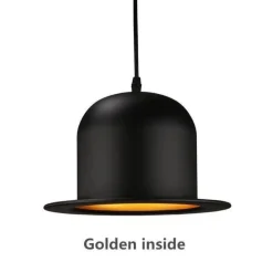 Modern Gentleman Hat Pendant Light - Unique Ceiling Fixture