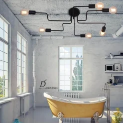 Modern Iron Chandelier - Metal Lighting Fixture
