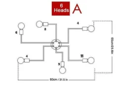 Modern Iron Chandelier - Metal Lighting Fixture