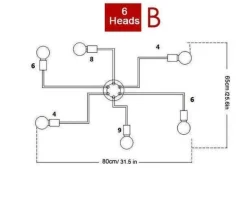 Modern Iron Chandelier - Metal Lighting Fixture