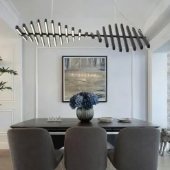 Modern LED Acrylic Chandelier - Industrial Light Fixture